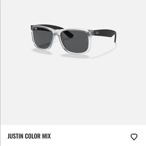Ray-Ban Sunglasses JUSTIN COLOR MIX model 2 tone black & clear